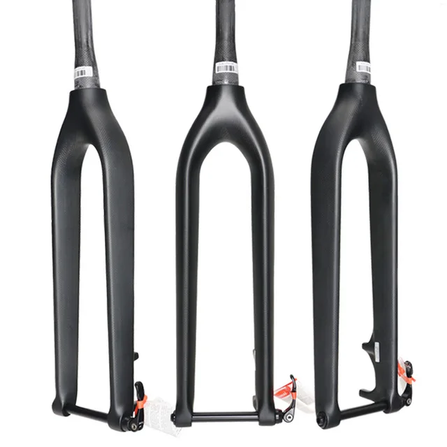 

Full 3K Carbon Fiber Bicycle Fork MTB 29ER Moutain Bicycle Fork Conical Through Shaft 15mm Bicycle Disc Brake
