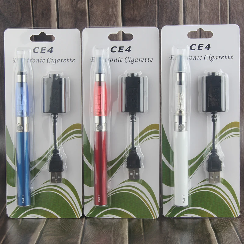 Паровая электронная сигарета CE4 eGo Kit 1,6 мл распылитель 1100 мАч батарея в блистерной упаковке eGo CE4 электронная сигарета Vape ручка