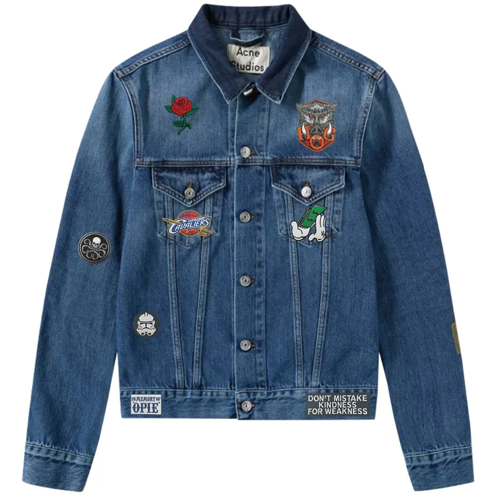 Money custom patch iron on biker Embroider Patches cloth stickers applique DIY any logo for jacket vest (5)