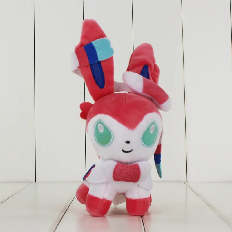 16 шт./лот аниме храп Cyndaquil Ampharos Charizard Lapras Sylveon Eevee Chikorita Плюшевые куклы игрушки