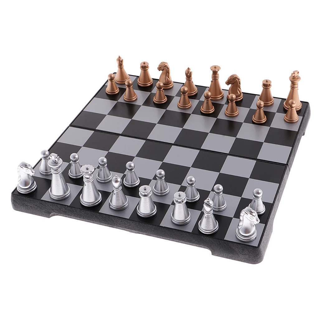 Queta Scacchi 3 in 1 International scacchi con scacchi 39 x 39 cm adulti per bambini pieghevole pieghevole