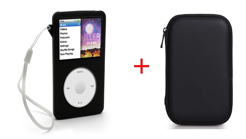 Прочная жесткая коробка для хранения+ силиконовый чехол для iPod Classic 80 г/120 г/Новинка 160 г с защитой экрана - Цвет: 2 piece suit A