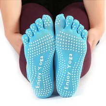 Цветные хлопковые носки для тренажерного зала с массажным носком на пятке; нескользящие носки с пяткой; носки с полным захватом; Calcetines Mujer Divertido# D