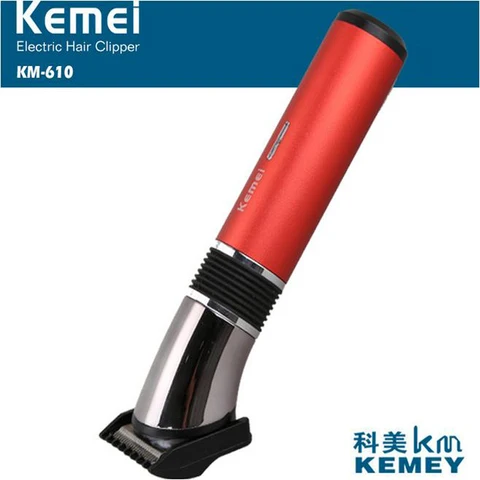 Máquina de Cortar Barbeador para o Homem Profissional Kemei Elétrica Lavável Cabelo Recarregável Aparador Barba
