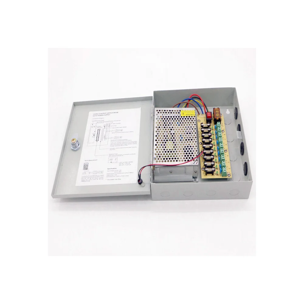 DC12V5A9CH Светодиодный CCTV переключатель питания 60 Вт безопасности/адаптер 110 В/220