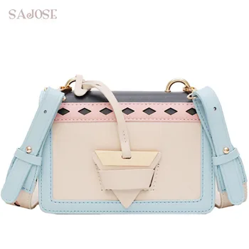 

Crossbody Bags for Women Fashion Women's Handbag Leather Shoulder Bag Designer Small Flap High Quality Panelled Messenger Bags
