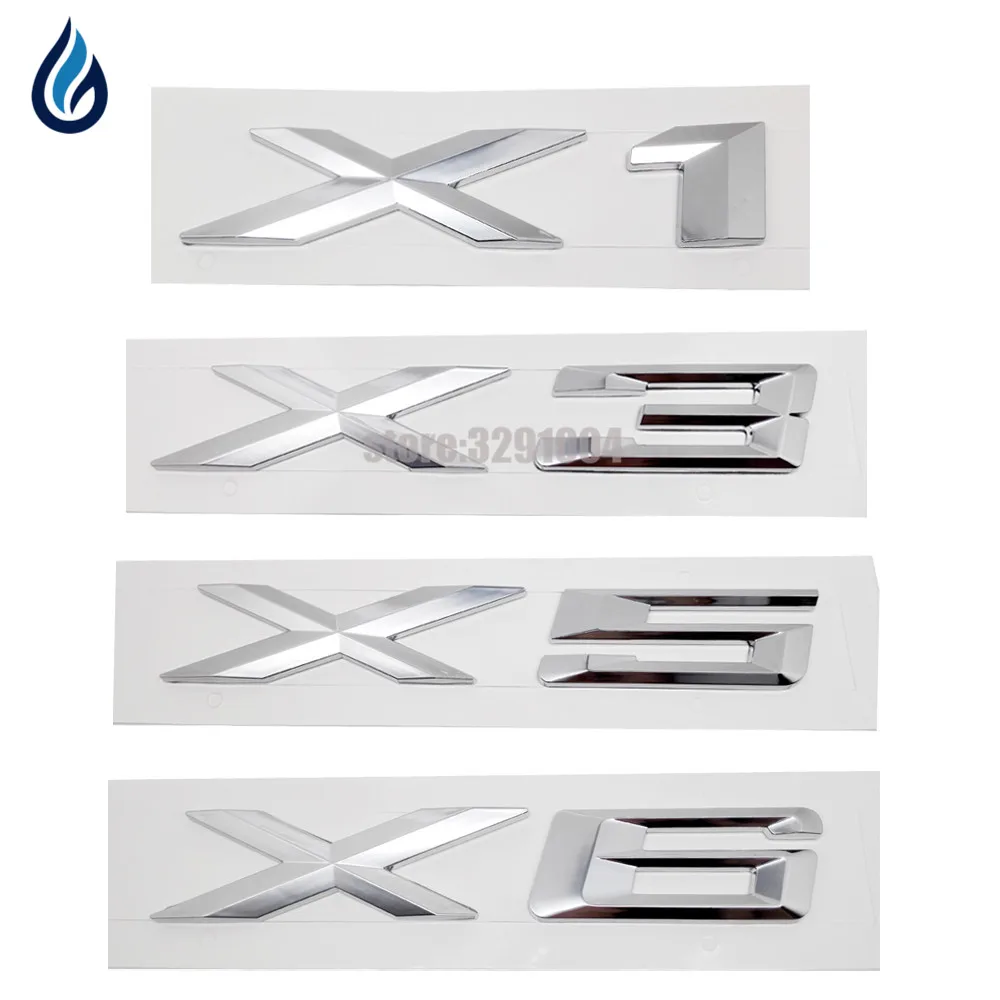 

X1 X3 X5 X6 Car Emblem Rear Number Letter Sticker For BMW E83 F25 F15 F16 E53 E70 E71 F48 E84 F85 E46 E39 E90 E60 F10 F30 E36