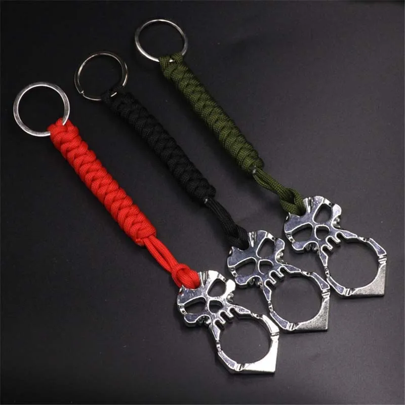 

Hot sale single refers to skeleton key chain male defense broken window survival weapon female defense weapon car key decoration