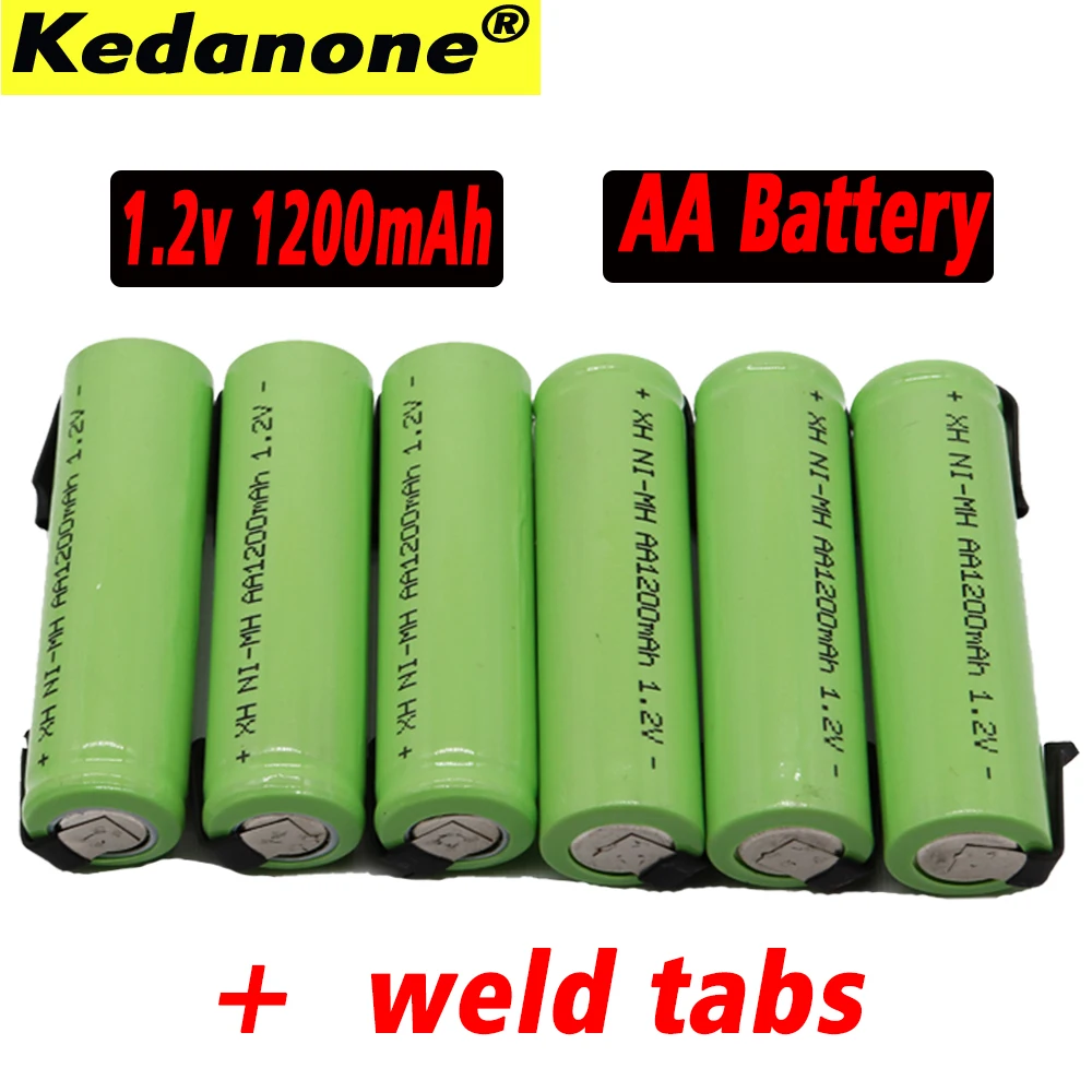 AA Аккумуляторная батарея 1 2 V 1200 mAh NiMH 14430 aa с пайкой для DIY электрической бритвы