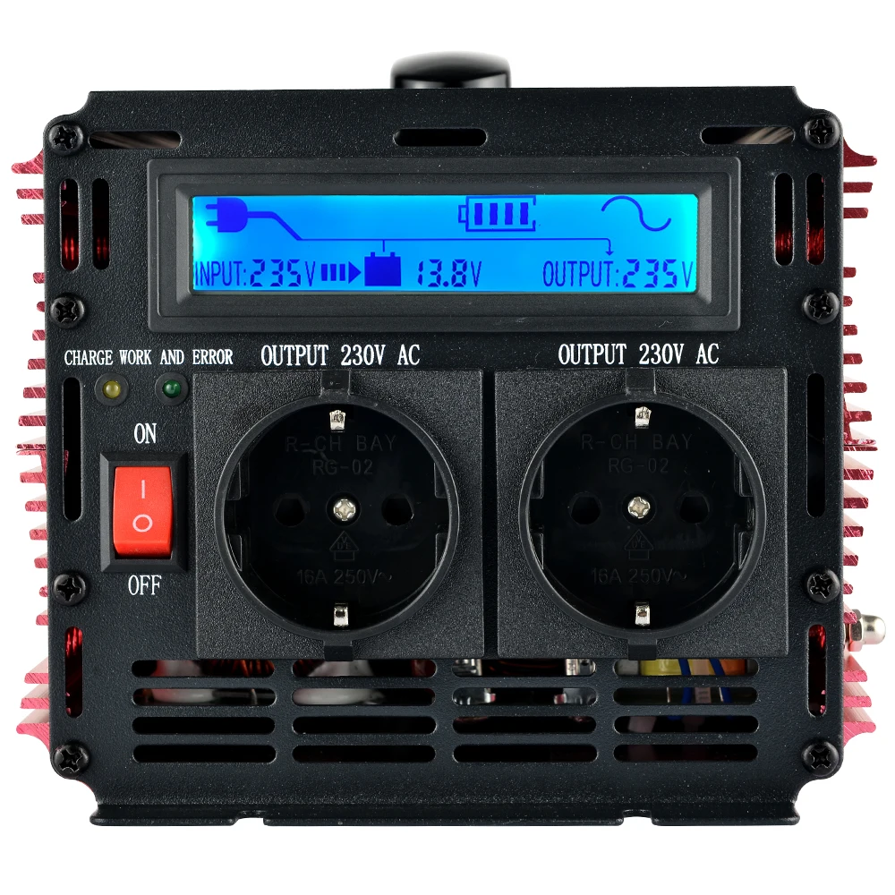 Charger + 2000W inverter 12v to 220v Pure Sine Wave Inverter with UPS