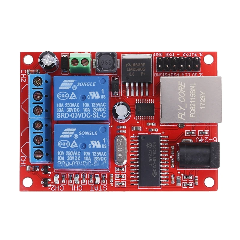 Фирменная Новинка LAN Ethernet 2 способ реле доска переключатель задержки TCP/UDP модуль контроллера веб сервер релейных платов