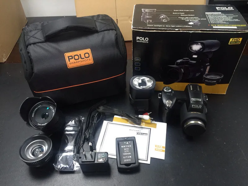 POLO D7200 цифровая камера 33MP 1080P Автофокус SLR видеокамеры HD 24X+ телеобъектив широкоугольный объектив светодиодный светильник
