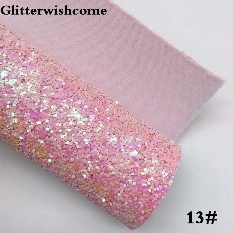 Glitterwishcome 21X29 см A4 размеры синтетическая кожа, с эффектом блестящей кожи Ткань Винил для Луки, GM043A - Цвет: 13