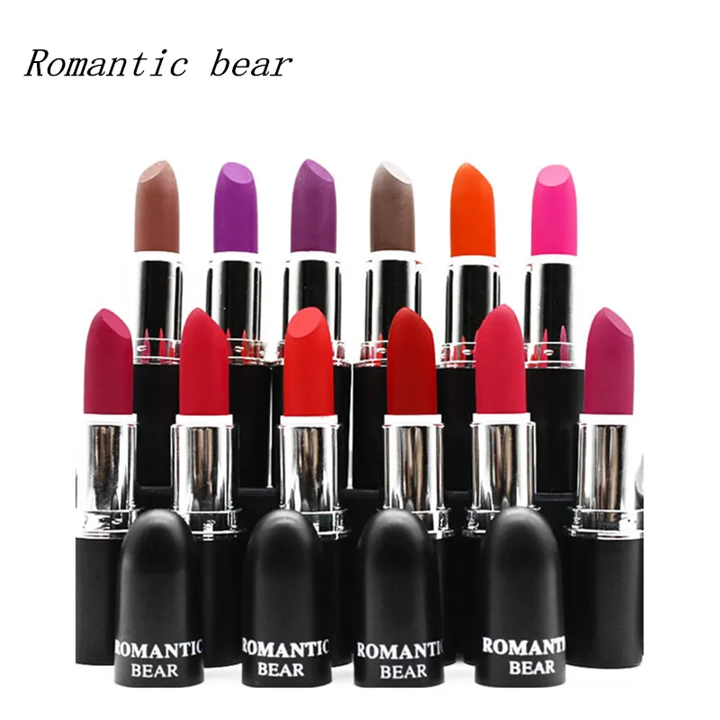 

Brand New 12 Color Matte Bullet Head Lipstick Waterproof Long Lasting Makeup Tube Make Up Waterproof Liquid Lip Stick Cosmetic