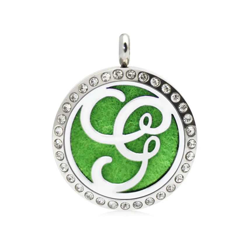 Буквы 25 мм стразы из нержавеющей стали диффузор парфюмерный для ароматерапии медальон ожерелье цепь кулон ювелирные изделия 10 шт. колодки - Окраска металла: GB158
