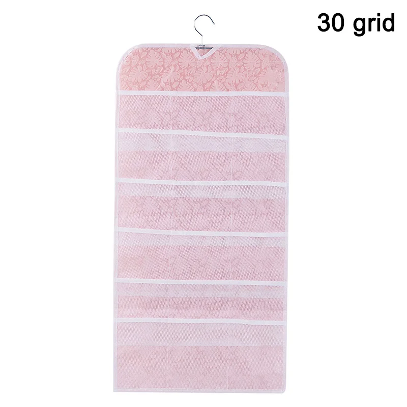 pink size 30 grid 20/30 сетки настенный подвесной для хранения мешок дышащее двухстороннее нижнее белье бюстгальтер сортировочная сумка мульти-отсек для хранения сумка BDF99 - Цвет: pink size 30 grid