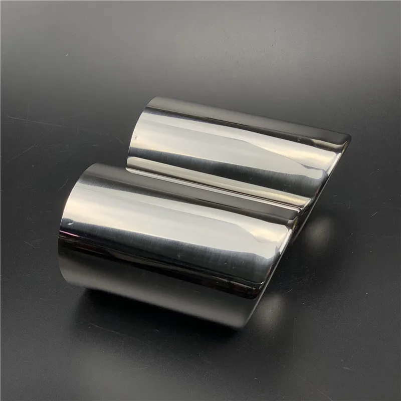 Car Accessories Exhaust Tip Muffler Pipes Case For Volkswagen Tiguan Passat B6 B7 CC EOS Beetle TT For Audi A3 A4 B8 Q5 A1 A5 - Цвет: Silver 2pc