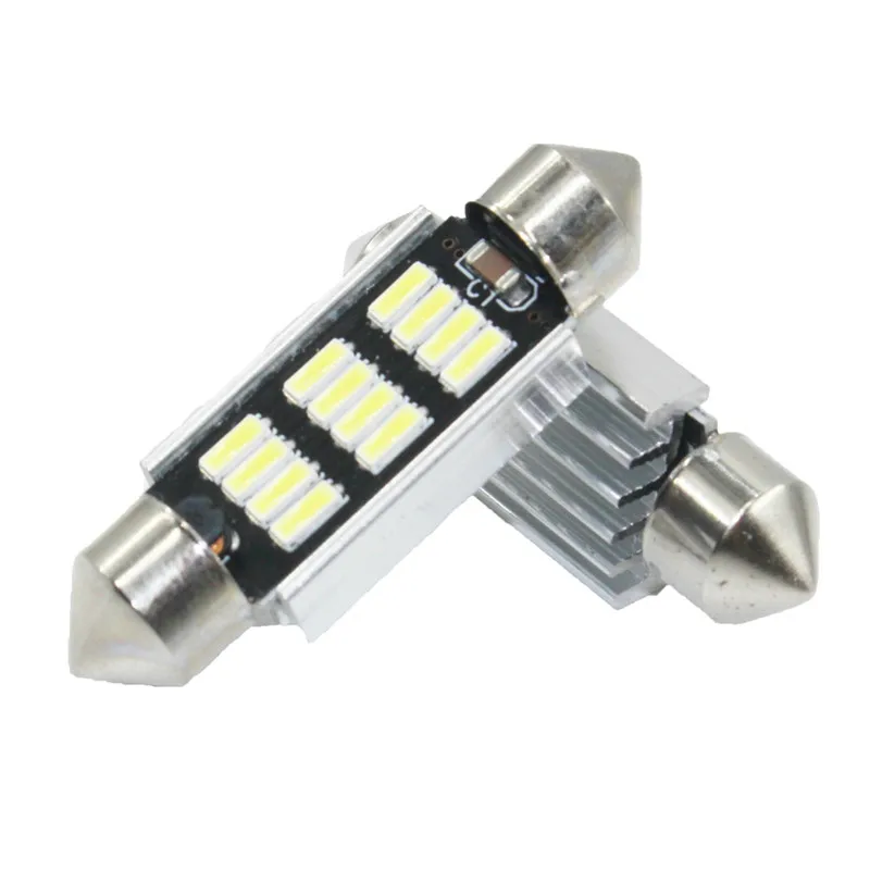 kongyide Car Light 2Pcs 39mm LED Light 6500K White Marker Lamps 3030SMD Ceiling Lamp Roof Bulb dropship f19