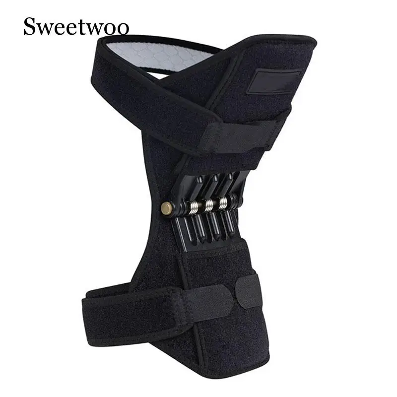 

1 Pair Breathable Non-slip Lift Joint Support Knee Pads Powerful Rebound Spring Force Knee Booster