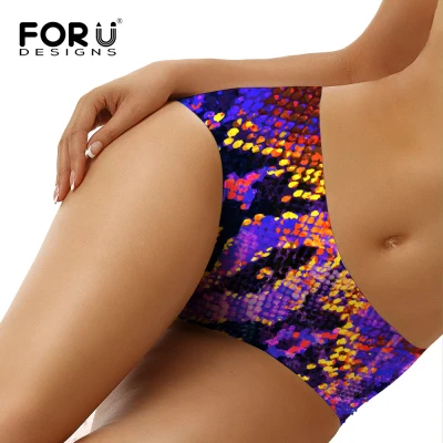 FORUDESIGNS/танкини, купальники, Плавки бикини, милые коры, дизайн, плавки, женские сексуальные купальники, шорты, бразильские трусики, стринги - Цвет: C3803AM