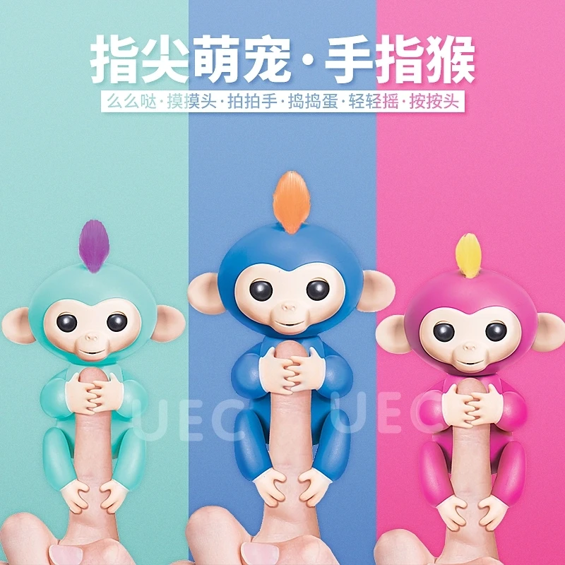 

happy monkey pack 6 Color Finger Monkey Toys Interactive monkey Smart Finger Induction Toys Christmas Gifts kids electric pet