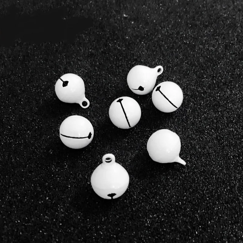 David Accessories 15 мм Ювелирные наборы с маленьким Цвет подвески для колокольчиков для украшения для рождественской елки для рукоделия аксессуары, 50 шт в наборе, 50Y50346 - Цвет: white