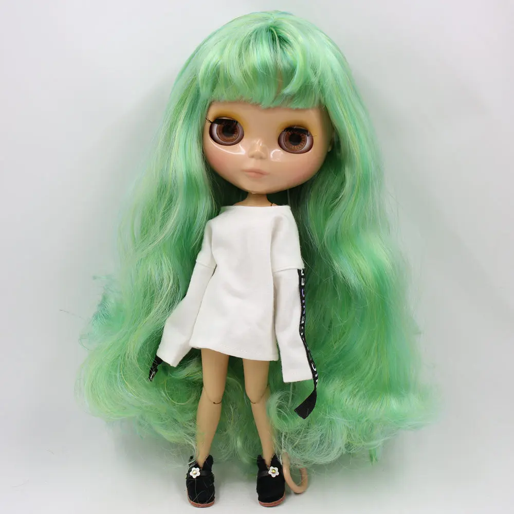 Ледяной обнаженный завод Blyth Кукла № BL6227/42038/4268 зеленый смешанные волосы сустава тела сжигание кожи Neo 1/6 BJD