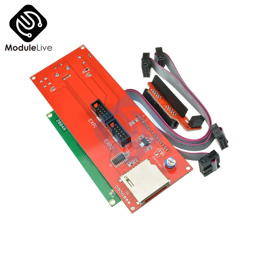 ЖК-дисплей 3d принтер Reprap Smart control ler Reprap RAMPS 1,4 2004 ЖК-управление с адаптером Mendel