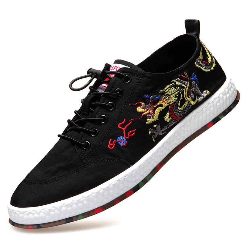 

Dropshipping New Red Men Breathable Lace-up Flat Sneakers Light Soft Design Retro Style High Quality Male Casual Shoes DB067