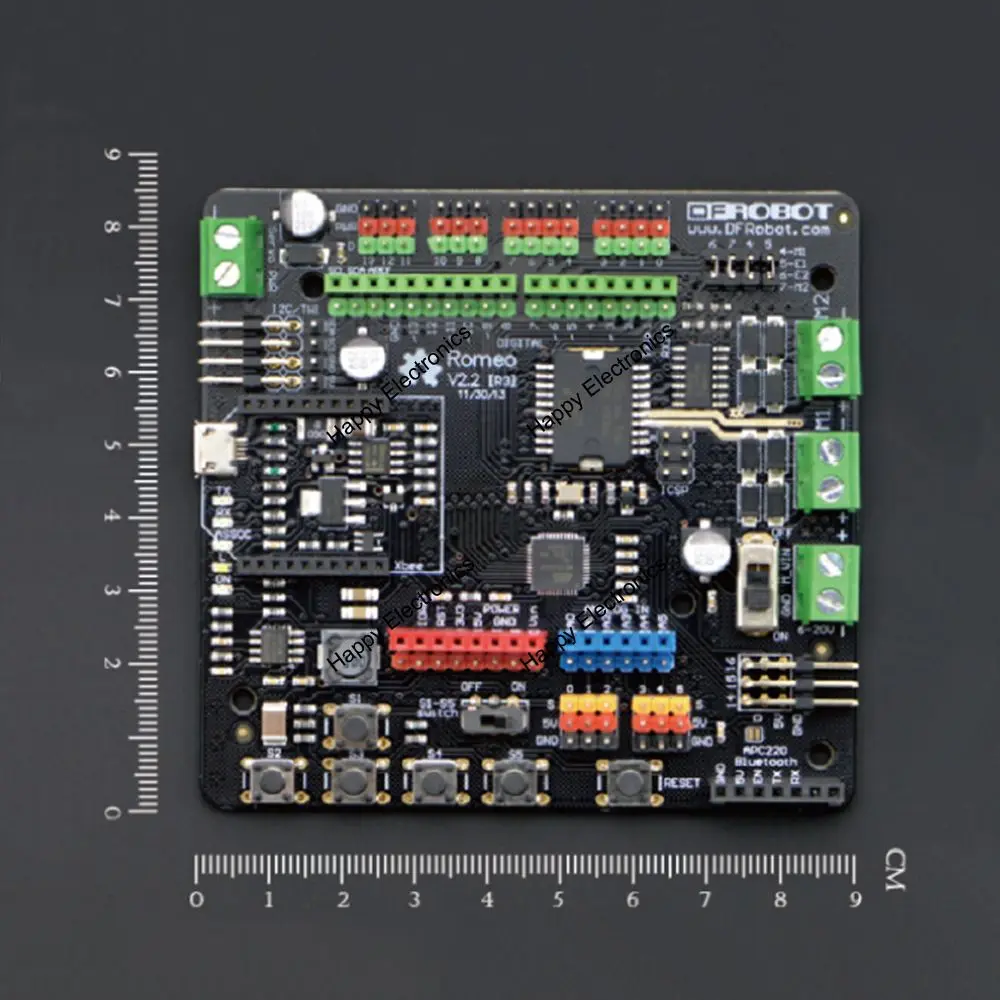 DFRobot Romeo V2 все-в-одном контроллер ATmega32U4 интегрированный драйвер двигателя/Xbee разъем/расширение датчика совместим с arduino