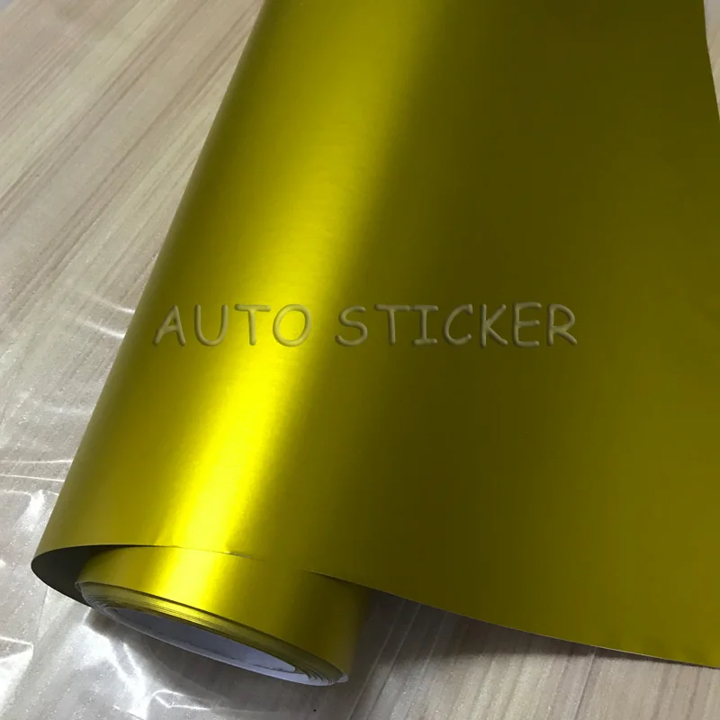 golden matte metallic car wraps car sticker 4