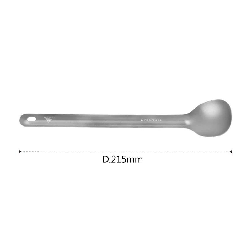 TOAKS ultraligero de titanio arenado cuchara larga manejar Camping cuchara SLV-03