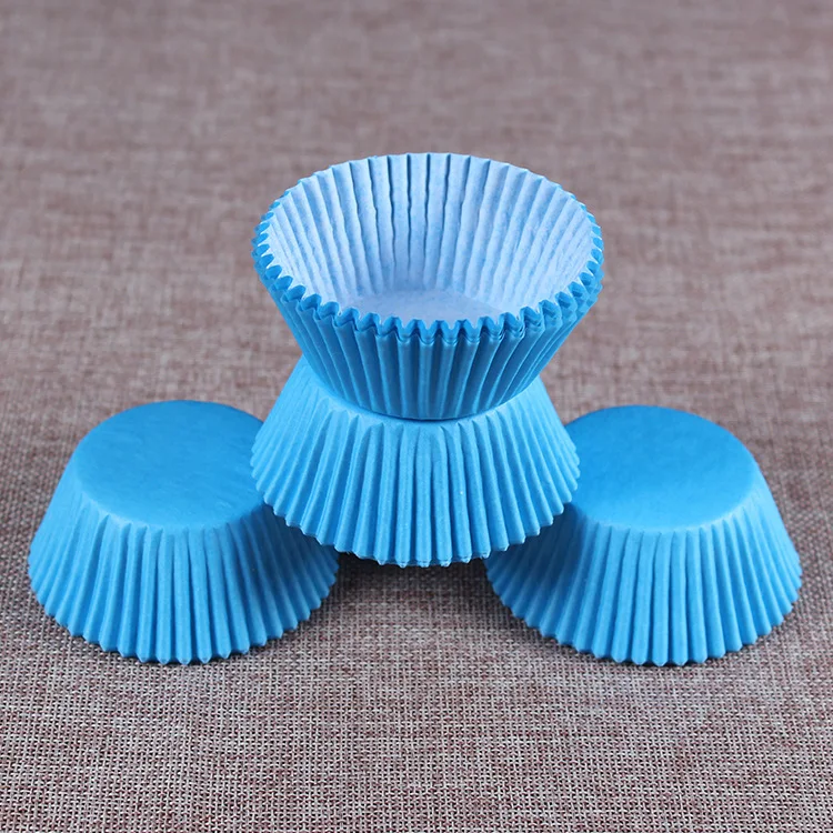 100pcs pure color Cupcake Mold Corlorful Small Cake Cup Oven Baking