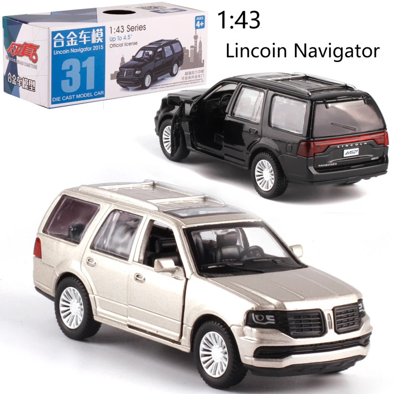 1:46 масштаб Lincoln Navigator сплав Выдвижной Автомобиль литья под давлением металлическая модель автомобиля для коллекции друг подарок детям