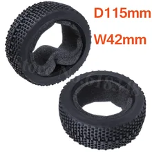 2pcs RC 1/8 Buggy Rubber Tyre Tire Diameter 115 Width: 42mm For HSP Redcat HPI Himoto Exceed AMAX