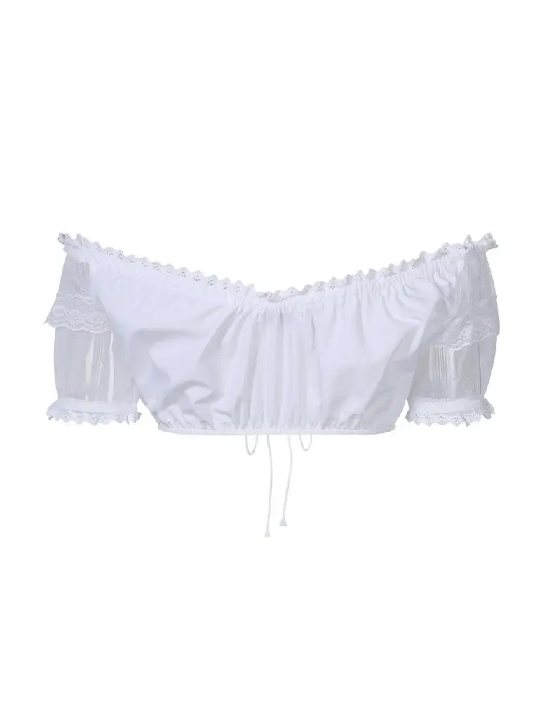 MISSKY Бесплатная доставка белая дирндль блузка Топ костюм для немецкого фестиваля