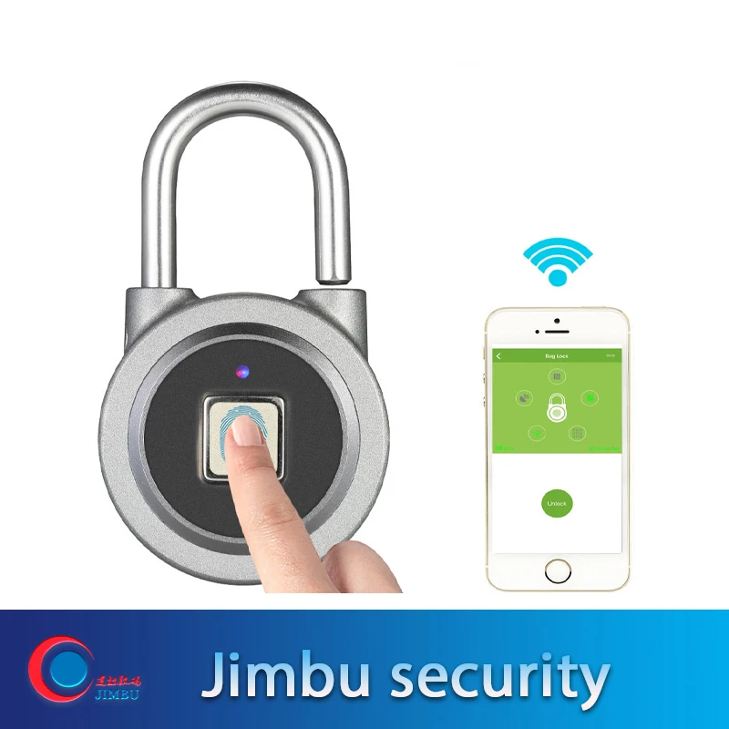 New Fingerprint Smart Keyless Lock Waterproof APP Button Password Unlock Anti-Theft Padlock Door for Android iOS System | Безопасность и