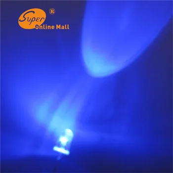 

50pcs 5MM Round Top 12v Pre-Wired Resistor Blue LED DC 20cm Emitting Diode DIY For car Lamp Wholesale Retail