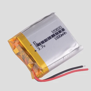 

3.7V 1000mAh Rechargeable li-Polymer Li-ion Battery For GPS PSP MP3 SPeaker DIY PAD Power LED Bluetooth Pen car dvr 103035
