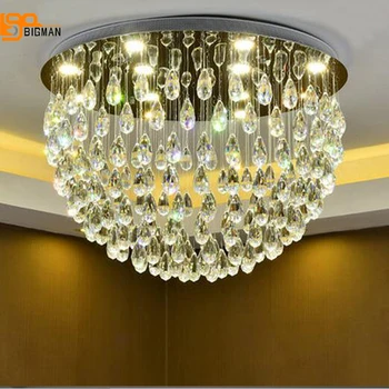 

luxury crystal chandeliers modern ceiling crystal LED lights for home lustres plafonnier diameter 40cm 50cm 60cm 80cm