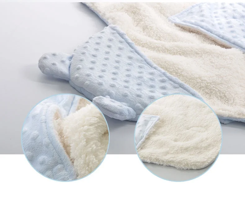 Симпатичных ворсованный ребенка спальный мешок Sleepsacks качества теплые детские детское одеяло конверт для зима-осень 1 шт. мягкие детские
