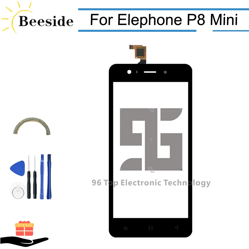 AA+ качественный сенсорный экран 5,0 ''черный для Elephone P8 мини сенсорный экран дигитайзер Стекло Объектив Замена для Elephone P8 mini