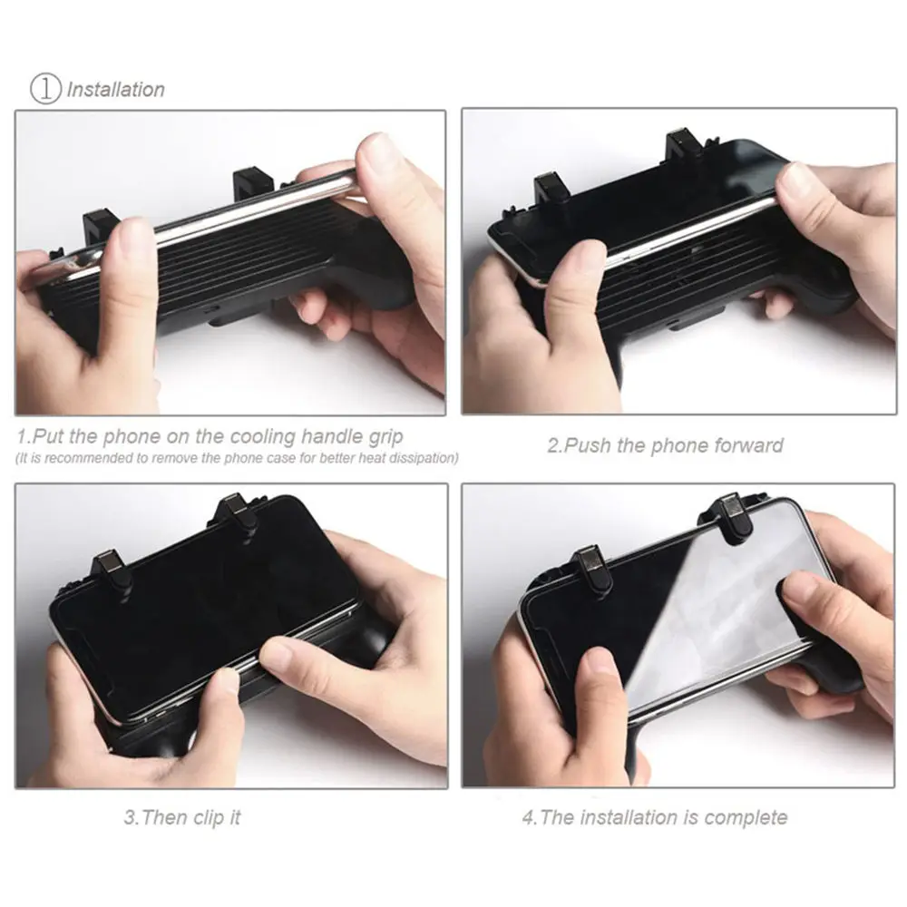  Rechargeable Mobile Phone Cooler Fan & game trigger for iphone gamepad joystick l1r1 shooter aim pu
