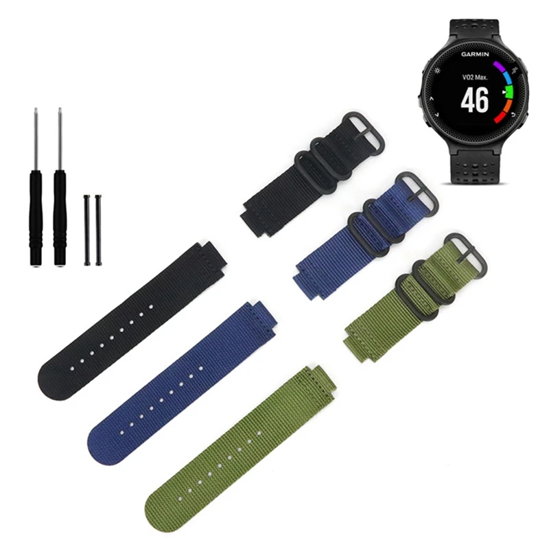 Холст нейлоновый ремешок для наручных часов Garmin forerunner 735XT/220/230/235/620/630 ремешок для наручных часов, нейлоновый ремешок для наручных часов Garmin forerunner ремешок Ремни