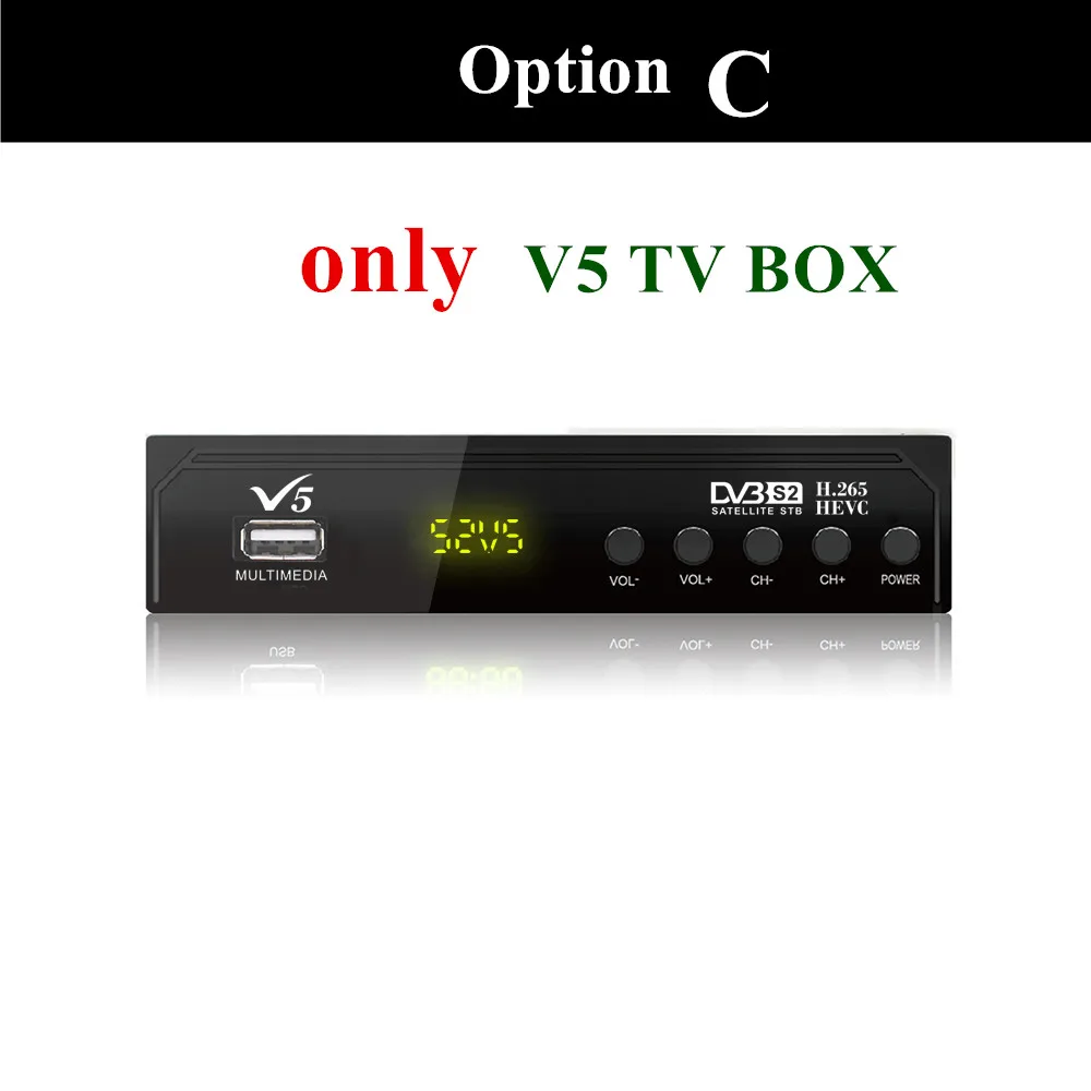 DVB-S2 V5 спутниковый ресивер цифровой ТВ-тюнер Поддержка HD H.265 AC3 DVB S2 рецептор Wifi CS Cline Biss Vu Youtube USB Захват - Цвет: V5