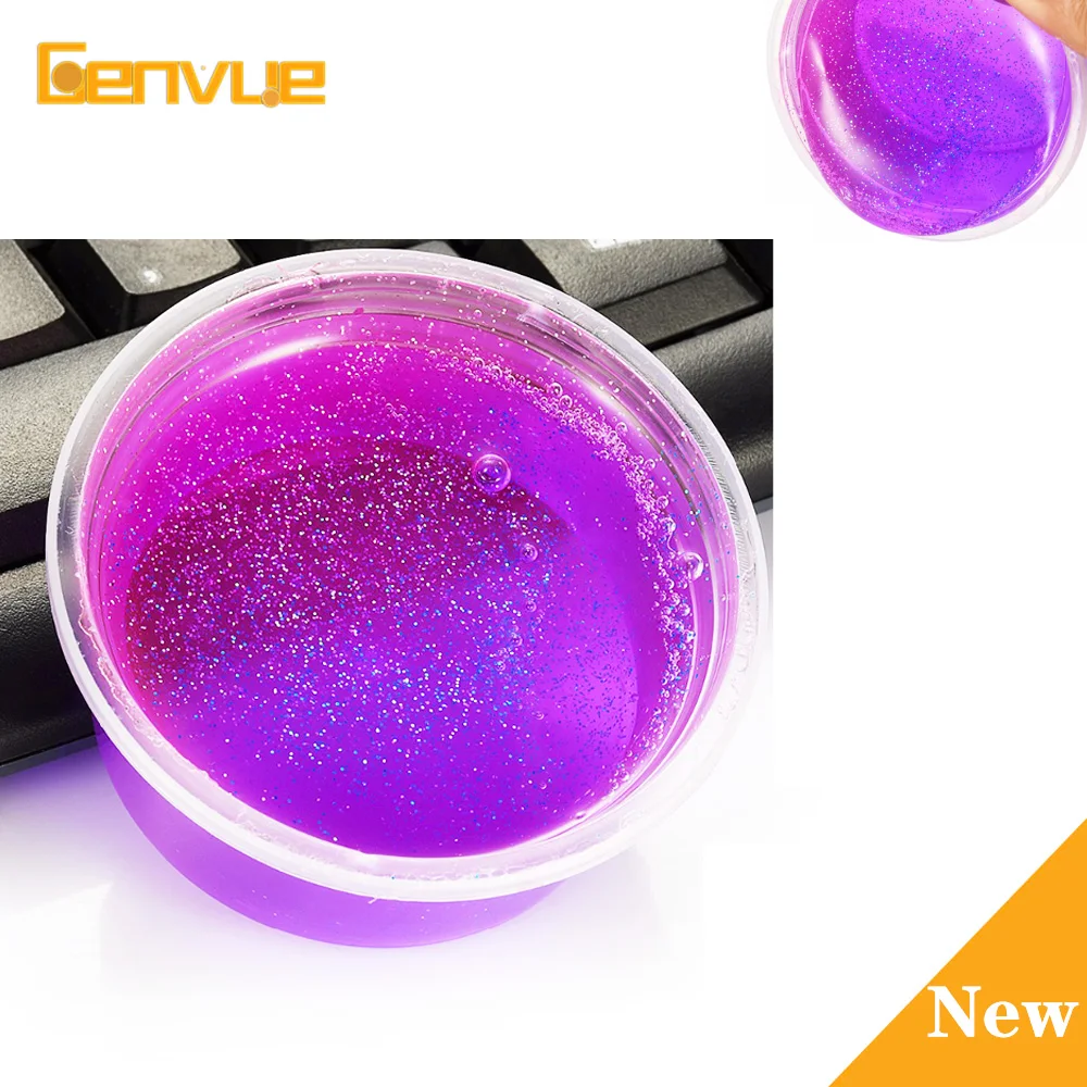 

Glitter Crystal Slime DIY Fluffy Foam Dough Antistress Sludge Toy Clear Cloud Mud Playdough Charms Modeling Putty For Kids Toys