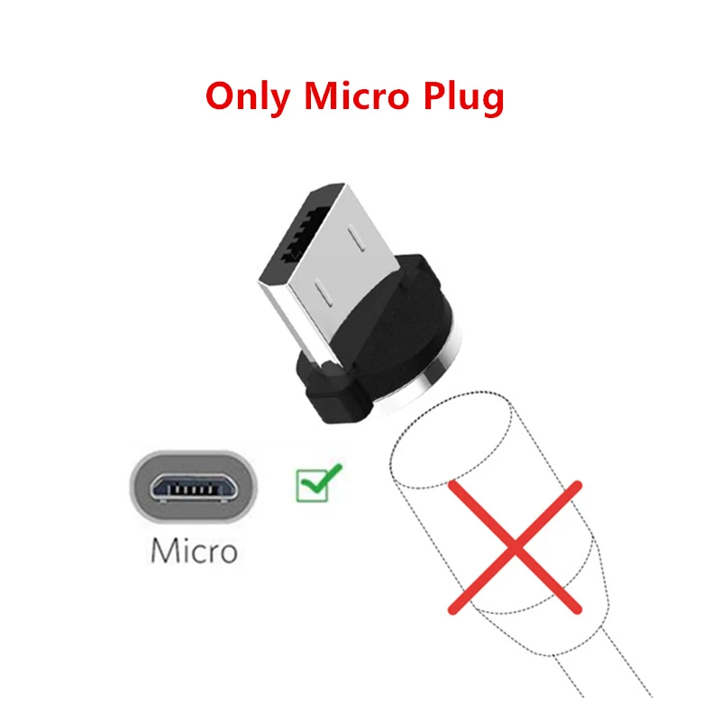 Для samsung S3 S4 S6 A6 A10 J4 J7 светодиодный светильник Магнитный Зарядное устройство Micro USB кабель для Xiaomi 7A Redmi 5 Plus 6A 5A Redmi Note 6 4 Pro - Цвет: only Plug