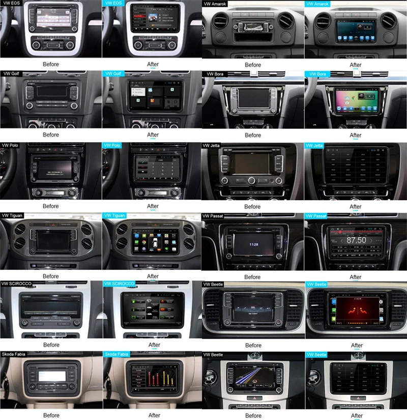 Sale 2G+16G HD 2 din android 7.1 car dvd for vw passat b5 b6 golf 4 5 tiguan polo skoda octavia rapid car radio multimedia player 1