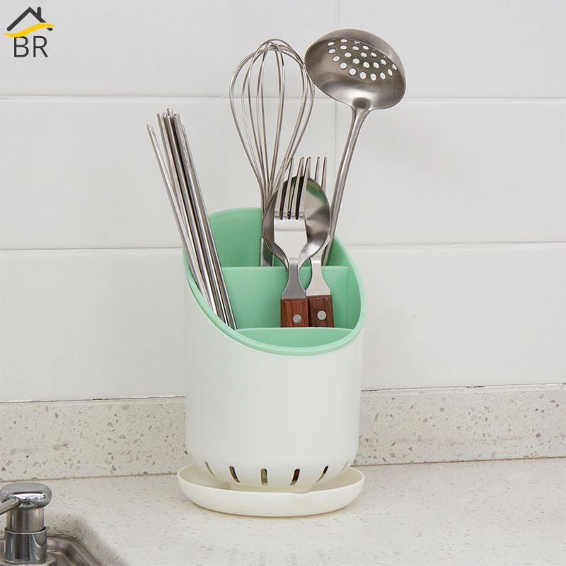 

BR Tableware Cutlery Drainer Rack Detachable Kitchen Storage Organizer Stand for Cutlery Fork Knife Holder Spoon Chopsticks Rack