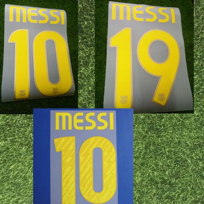 

MEssi nameset #10 MESSI Printing UCL Flocking Heat Transfer Printing Soccer Patch badge